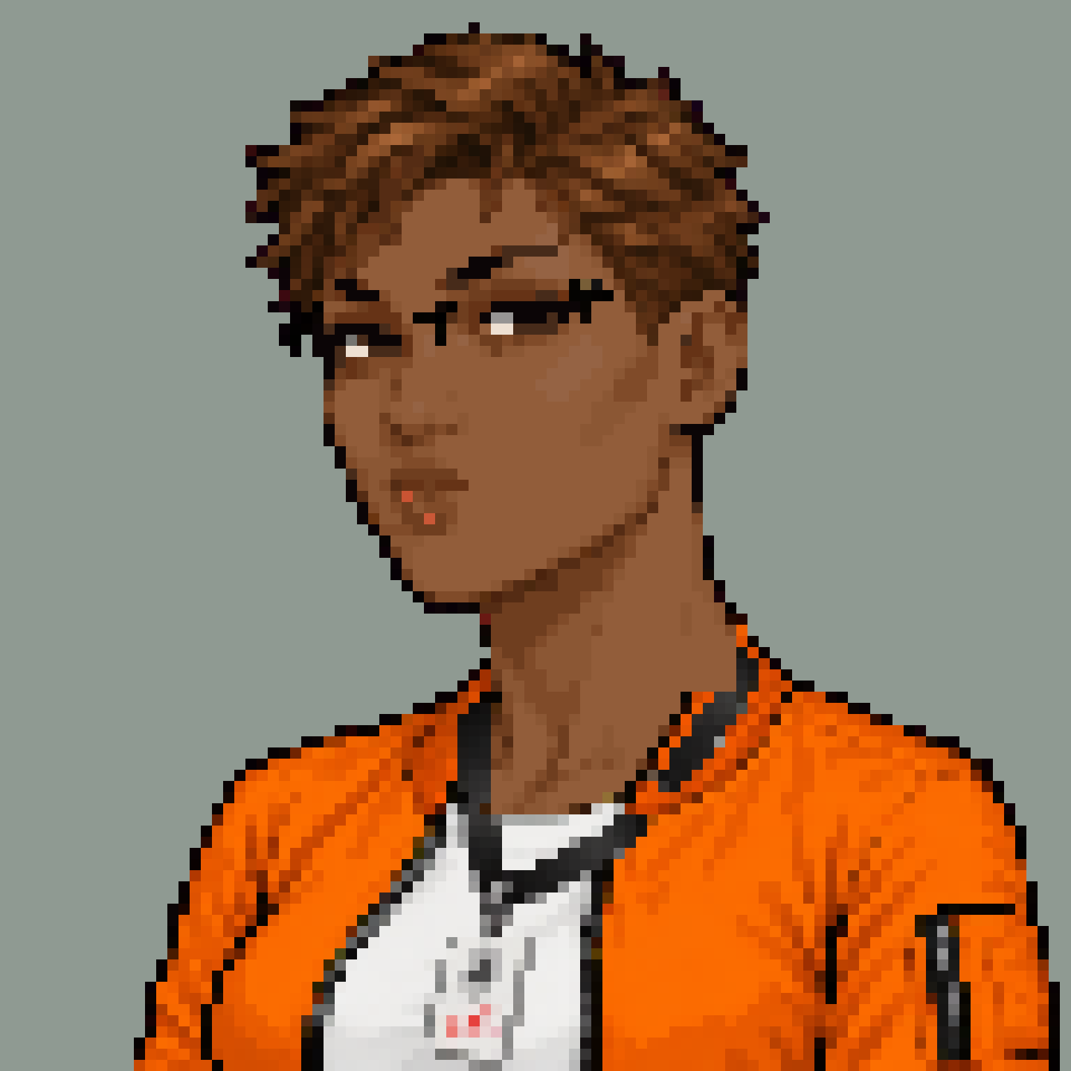 EX-EMPLOYEE 0777, Priya, a pixel portrait.